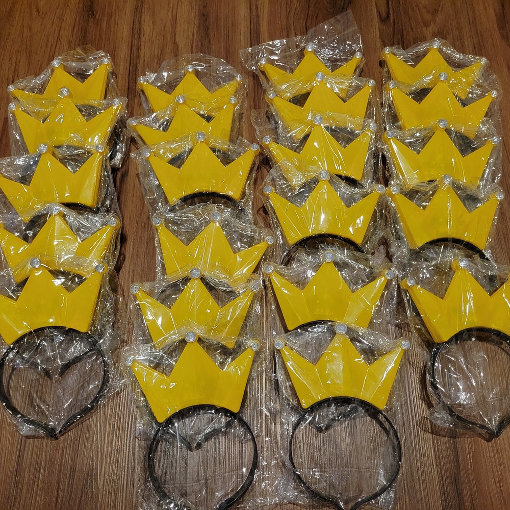 22 Light-Up Yellow Crown Headband for Kids